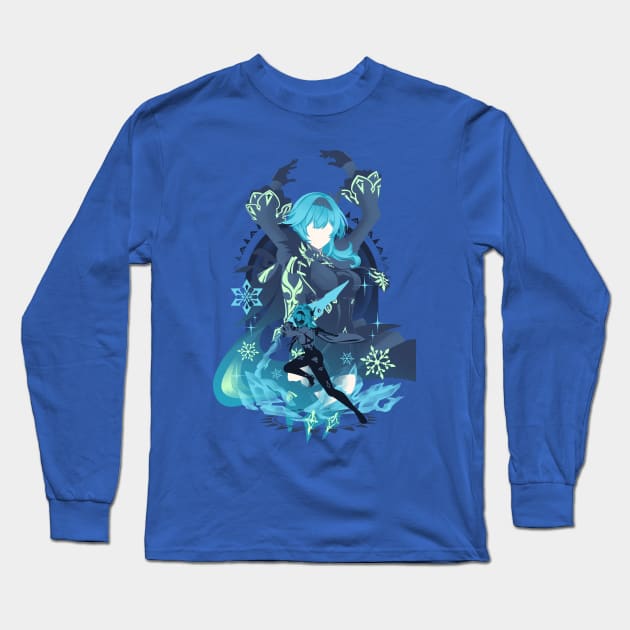 Eula Dance of the Shimmering Wave Long Sleeve T-Shirt by plonkbeast